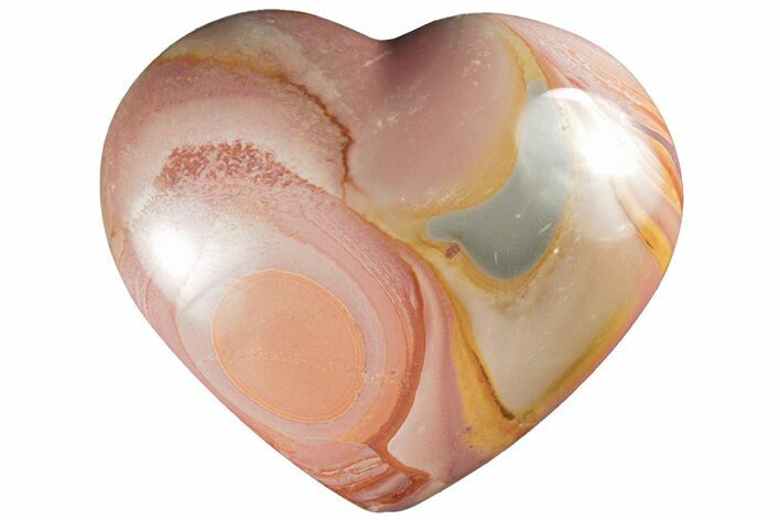 Wide, Polychrome Jasper Heart - Madagascar #205212